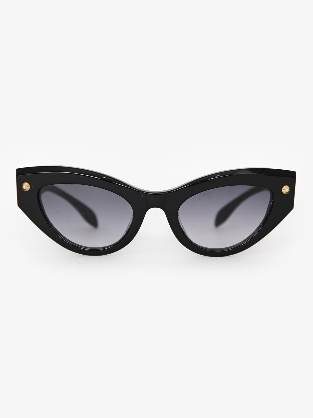 Alexander McQueen Black Cat-Eye Sunglasses